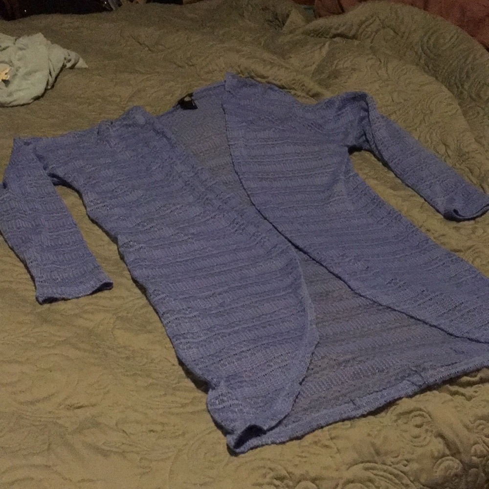 Pretty indigo lace light cardigan M/L